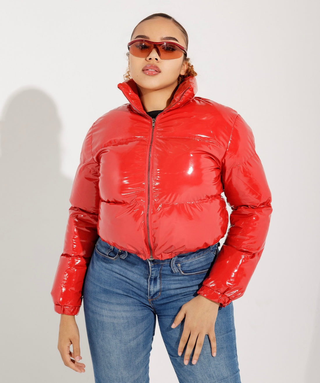 Red Chery Cropped Jacket