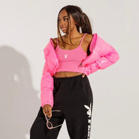 Bubble Pink Cropped Jacket